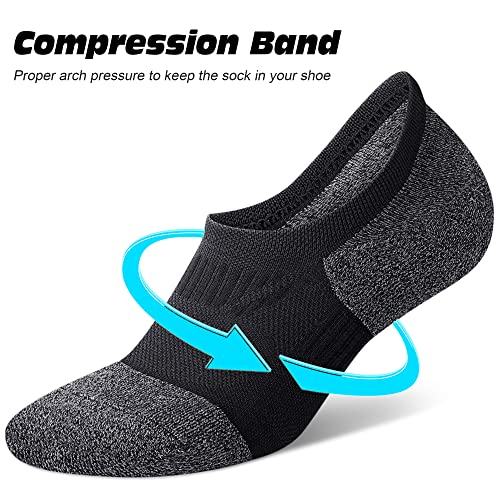 Gonii No Show Socks Men and Women - Running Athletic Compression Low Ankle Socks 5-6 Pairs4
