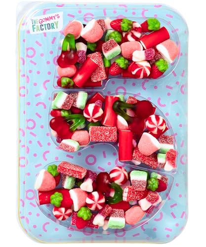 Gommy's Factory Party Numbers nº 5. Tarta de gominolas para cumpleaños con forma de números. 500g de chuches