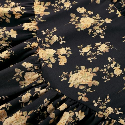 Image of Scarlet Darkness Floral Mini Corset Dress for Women Teen 2026 Summer Spring Flowy A-Line Sundress with Pockets