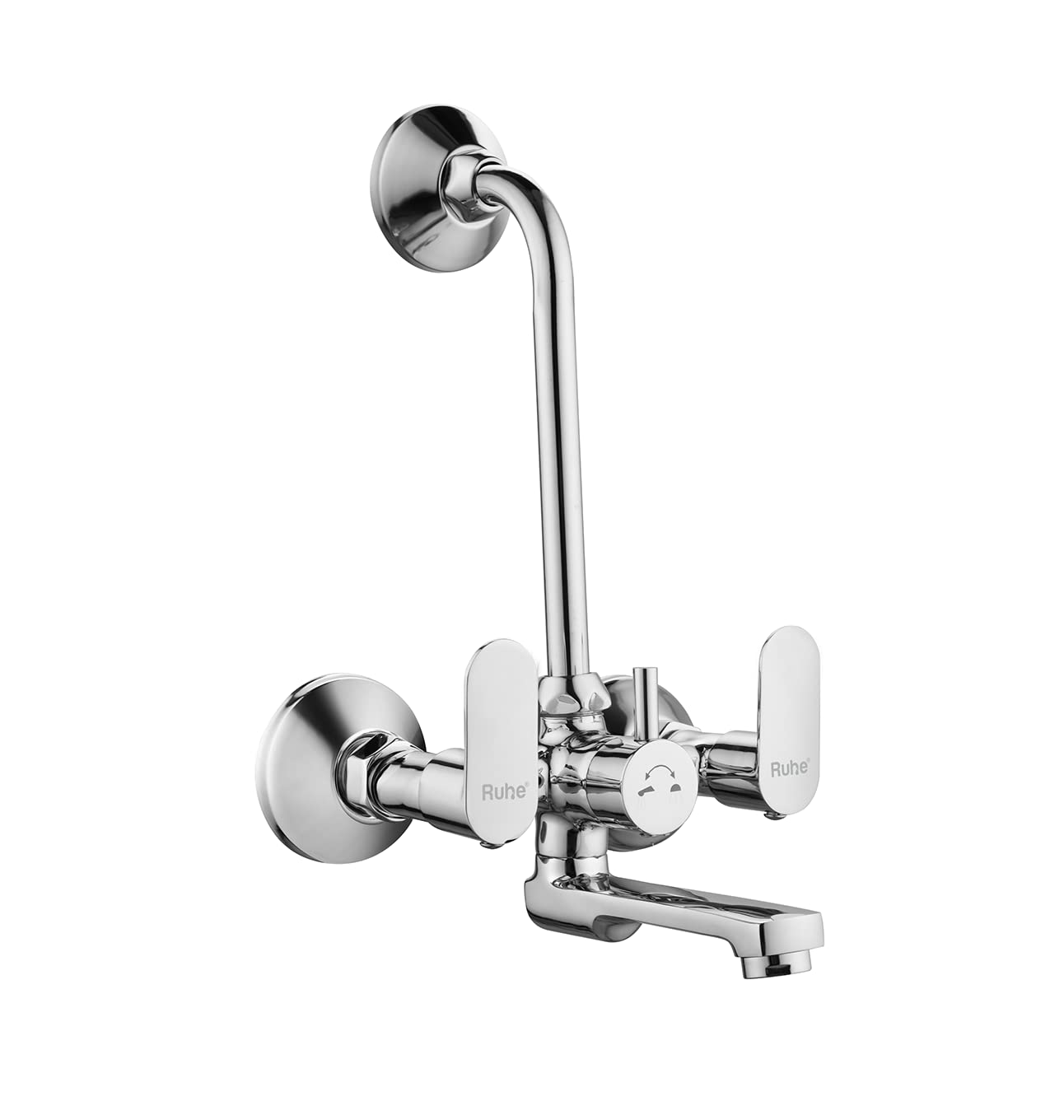 Ruhe® Onyx Wall Mixer with L Bend Brass Faucet/Tap | Chrome Finish Faucet/Tap for Bathroom Areas & Showers (B0C4372WTR) Amazon Price History, Amazon Price Tracker