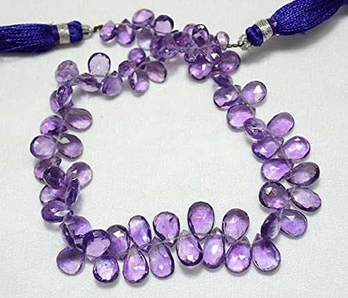 Perles d'améthyste LKBEADS en poire pour créer un cadeau d'anniversaire fait main