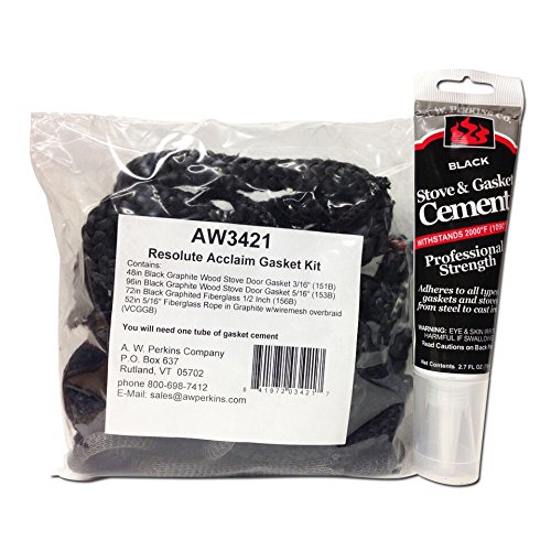 AW 3421 Vermont Castings Resolute Acclaim Stove Gasket Kit Complete w/Cement VC000-3421