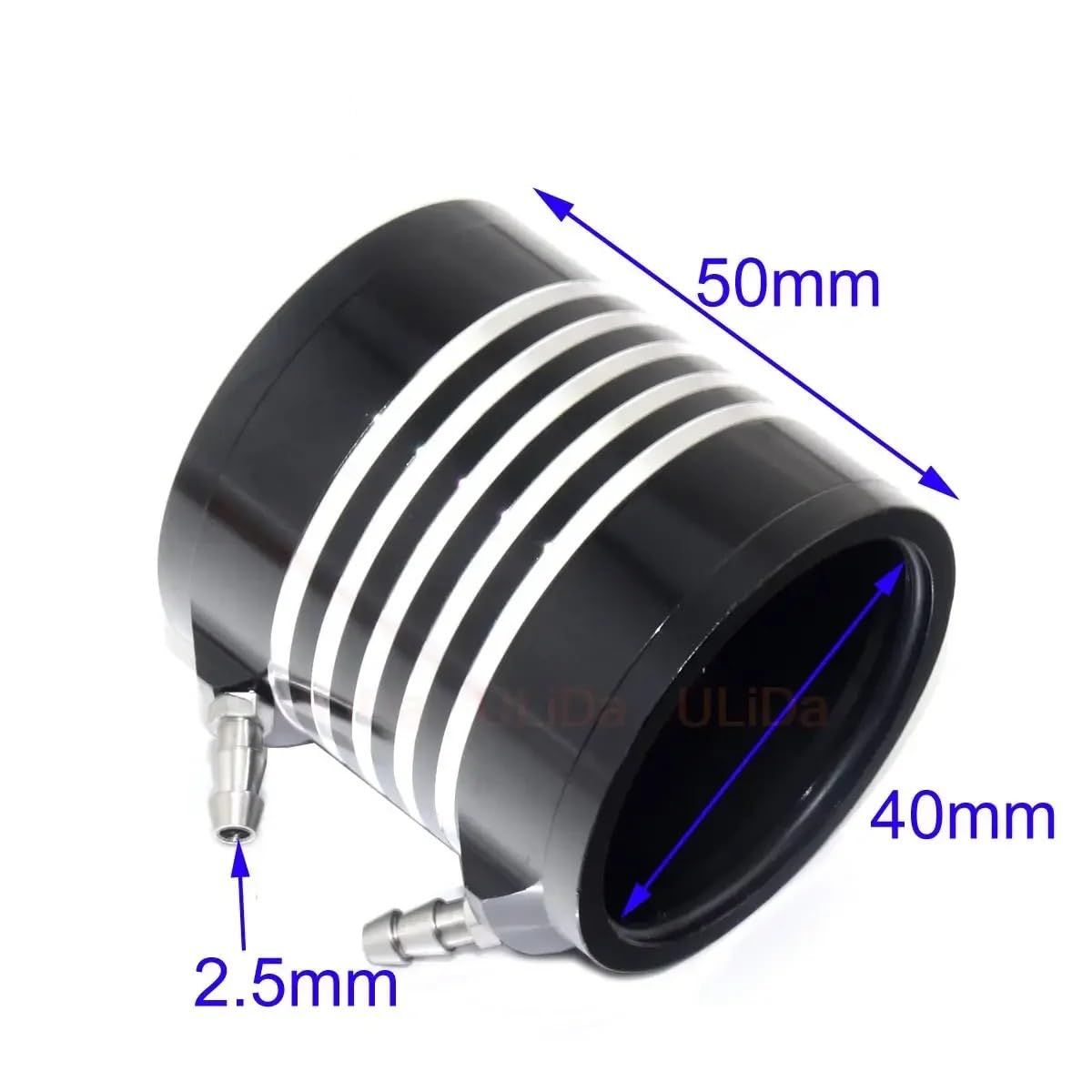 B20 B28-40mm 36-50mm 40-50mm chłodzona wodą kurtka 6063 tuleja chłodząca wodę do bezszczotkowego modelu elektrycznego RC silnik łodzi(B40 Black)