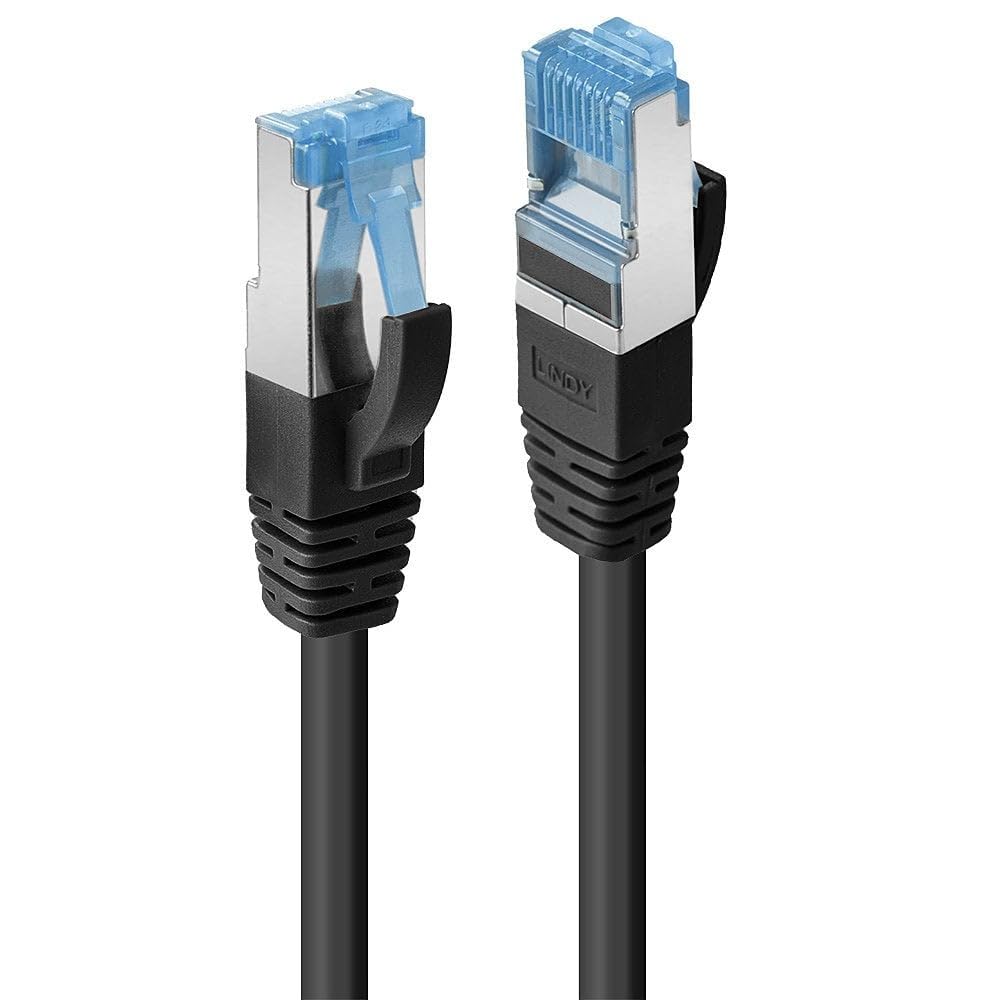 LINDY 3m Cat.6A S/FTP LSZH Snagless Gigabit Ethernet Cable, Black