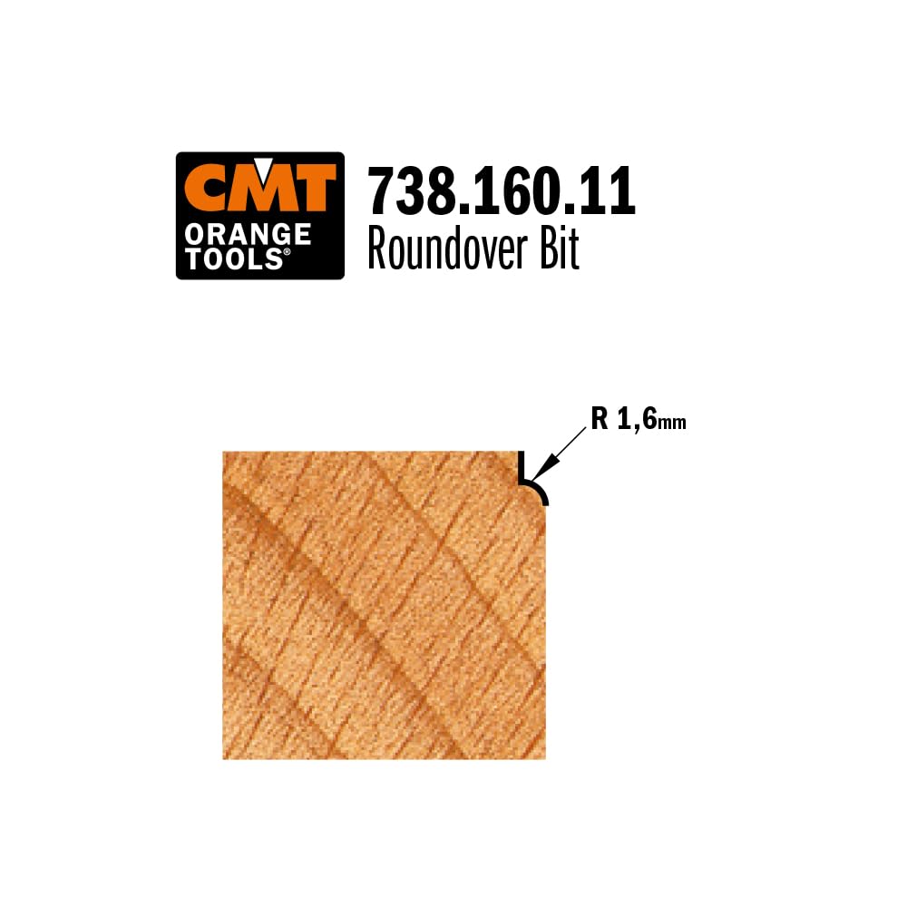 CMT 738.160.11 Fresa a Raggio Concavo, Arancione/Grigio