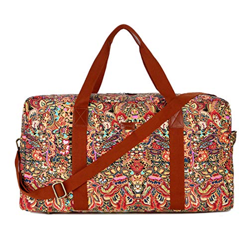 BAOSHA HB-32 Canvas Travel Duffel Bag Weekender Overnight Bag Carry on Oversized for Ladies Women (Colour)