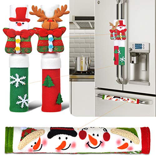 OUGAR8 Adorable Snowman Refrigerator Handle Covers Set | Cute &Practical