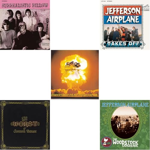 GKC Surrealistic Pillow & Worst Of Jefferson Airplane & Crown Of Creation & Jefferson Airplane Takes Off & Volunteers Compact Disk Set