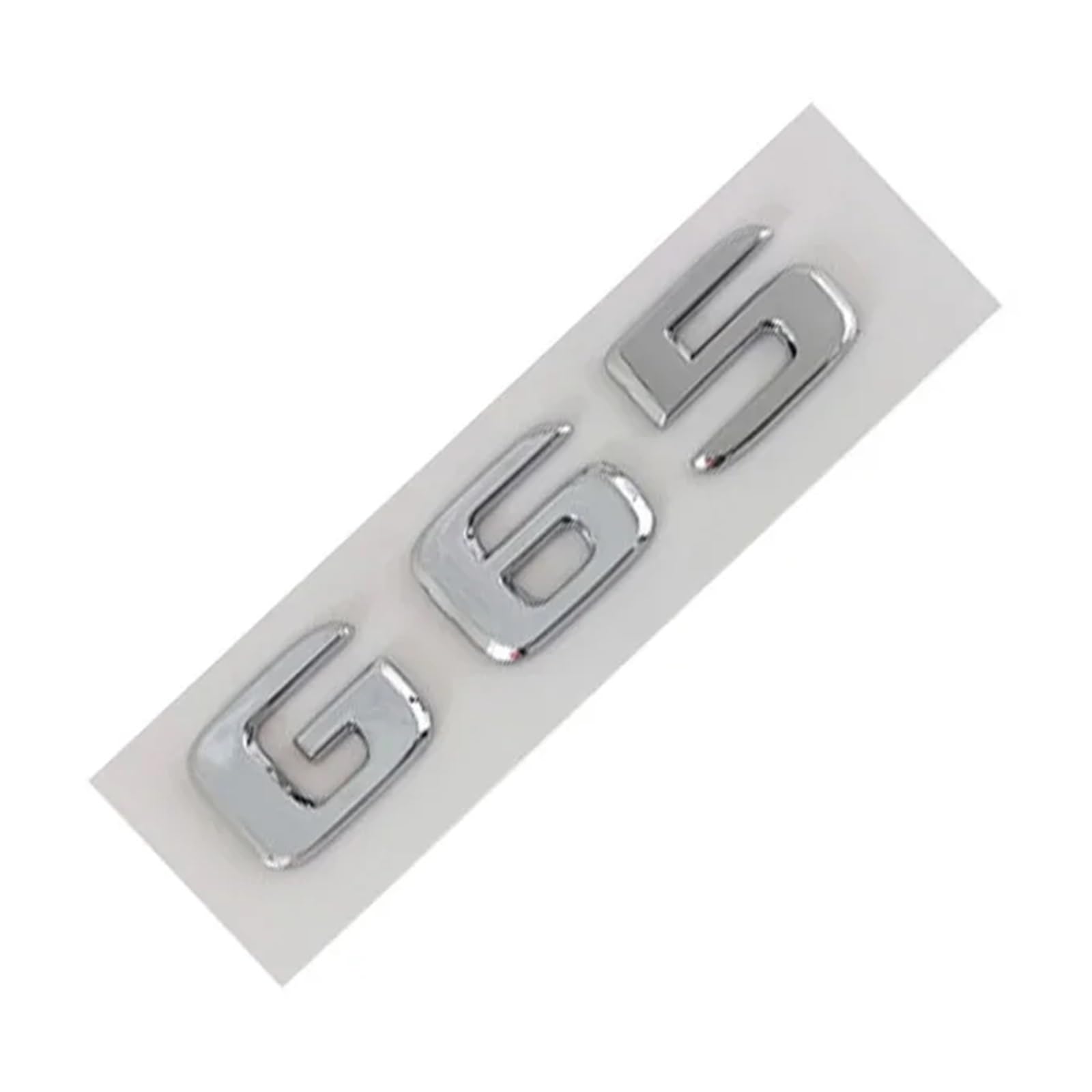 OVARIA Black ABS 3D Chrome Letters For Car Stickers Fit For Mercedes C43 C63 AMG W204 W205 W203 Accessories Rear Trunk Emblem Logo Badge(G65 Silver)
