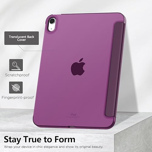 Miniatura 6 de MoKo Funda para iPad (A16) de 11 generación de 11 pulgadas 2025, funda para iPad de 10.9 pulgadas 2022, carcasa trasera translúcida de policarbonato