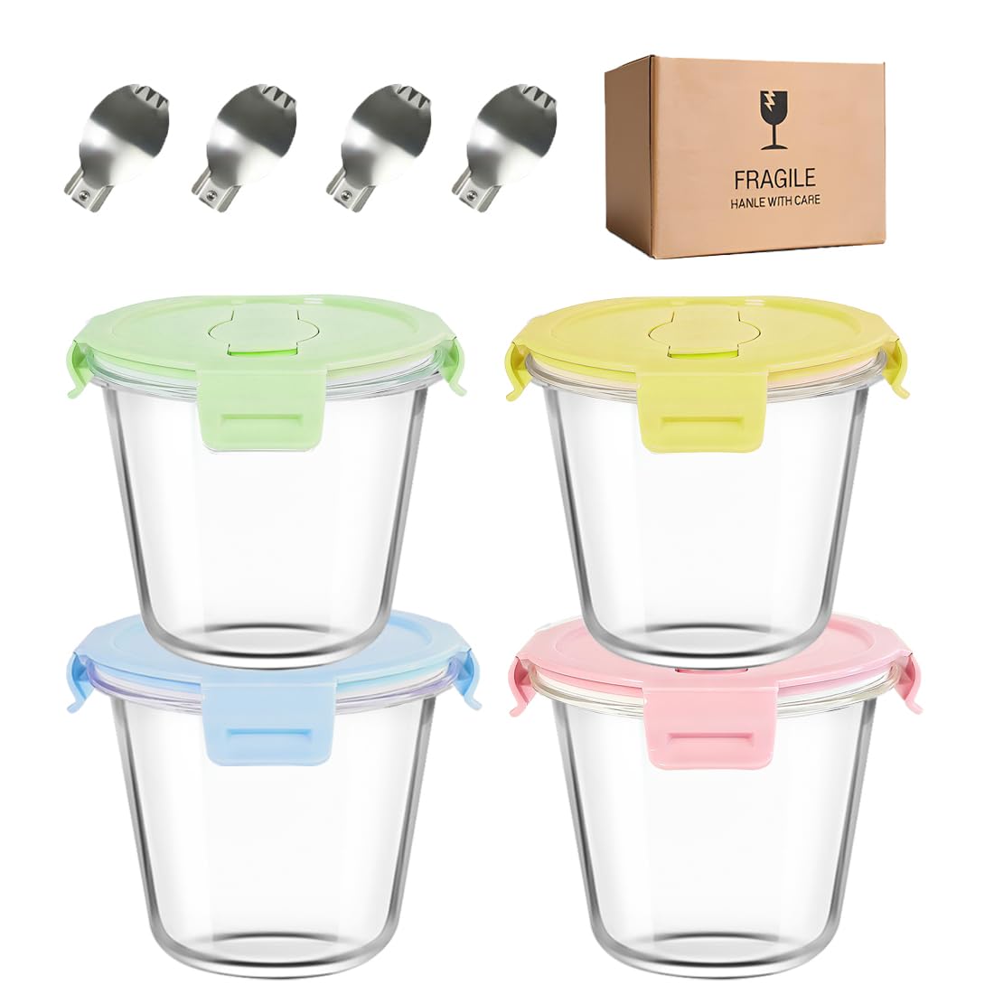 S.ROKE TTAN 3 Cup Glass 4-Pack