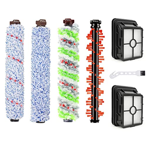 ANBOO Accessoires pour aspirateur Bissell Crosswave 3 en 1, 4 rouleaux et 2 filtres de rechange pour aspirateur Bissell Crosswave 1866 1785 2052 1713 2225 Cover