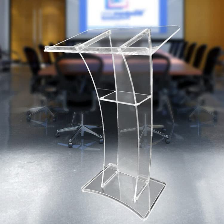 Lutrins et podiums,Podium incliné pupitre conférence chaire Podium Acrylique Clair Transparent église pupitre pupitre Bureau Debout pupitre pupitre au Sol