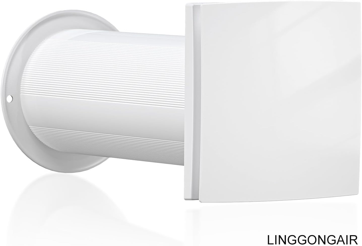 LINGGONGAIR Room Ventilation Fan 4-inch 5W EC Motor, Two-Way Wall Exhaust Fan with Ceramic Filter & Reversible Remote, Suitable for Home, Attic, Garage, Company, and Air Circulation