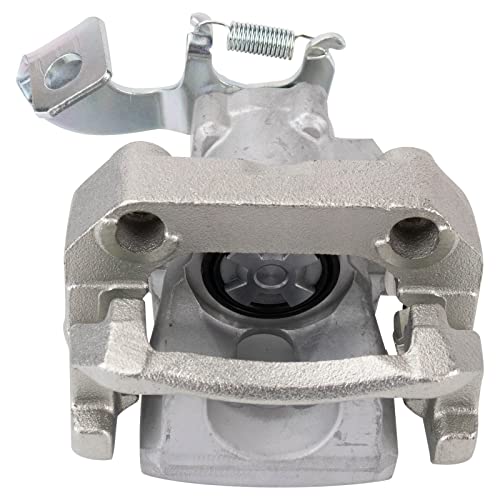 Image of TRQ Rear Driver and Passenger Side Brake Caliper Set Caliper Brackets Hardware Compatible with 2010-2015 Toyota Prius