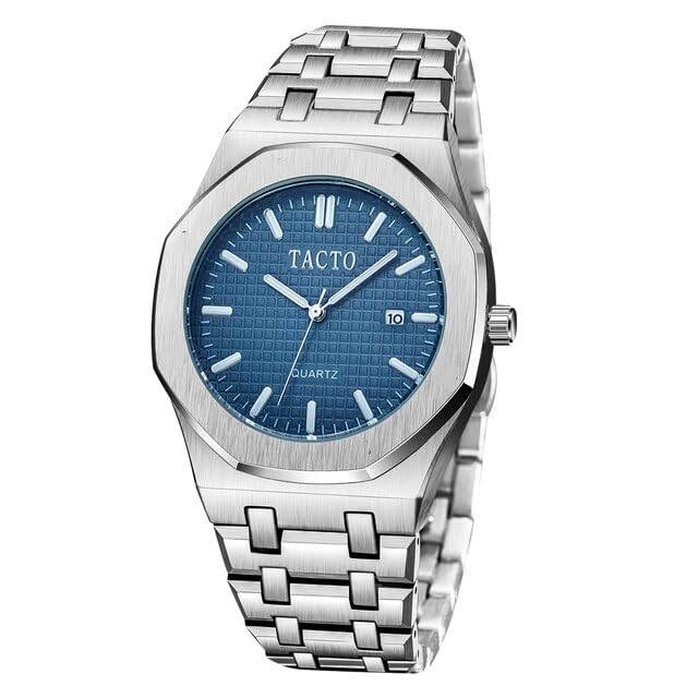 WatchAE - TACTOs New Luxury Watch For Men Octagon Design 30M Waterproof Mens Watches Business Date Luminous Quartz Clock Casual Gift