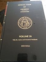 Official Code of Georgia Annotated, Volume 26 0820592218 Book Cover