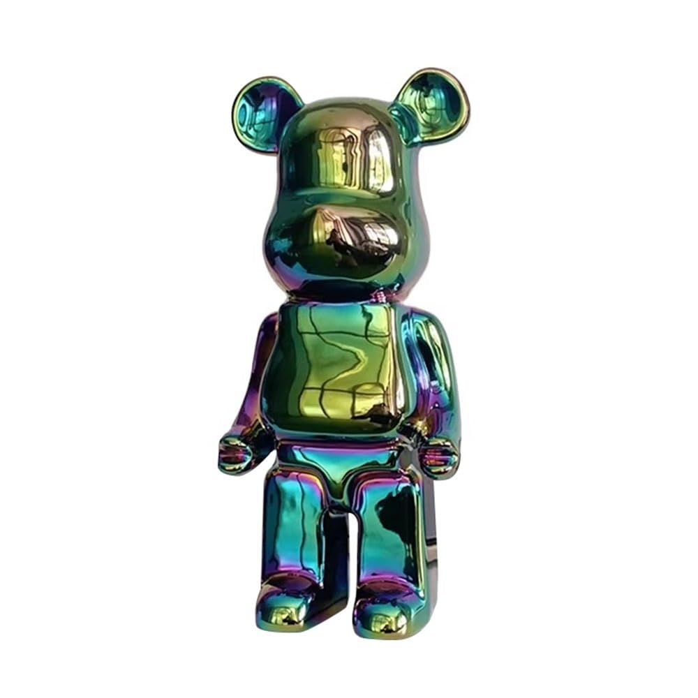 Hqdfcnm Colourful Bearbrick, 28Cm Blocks Bear Collectible Sculptures Desktop Decoration
