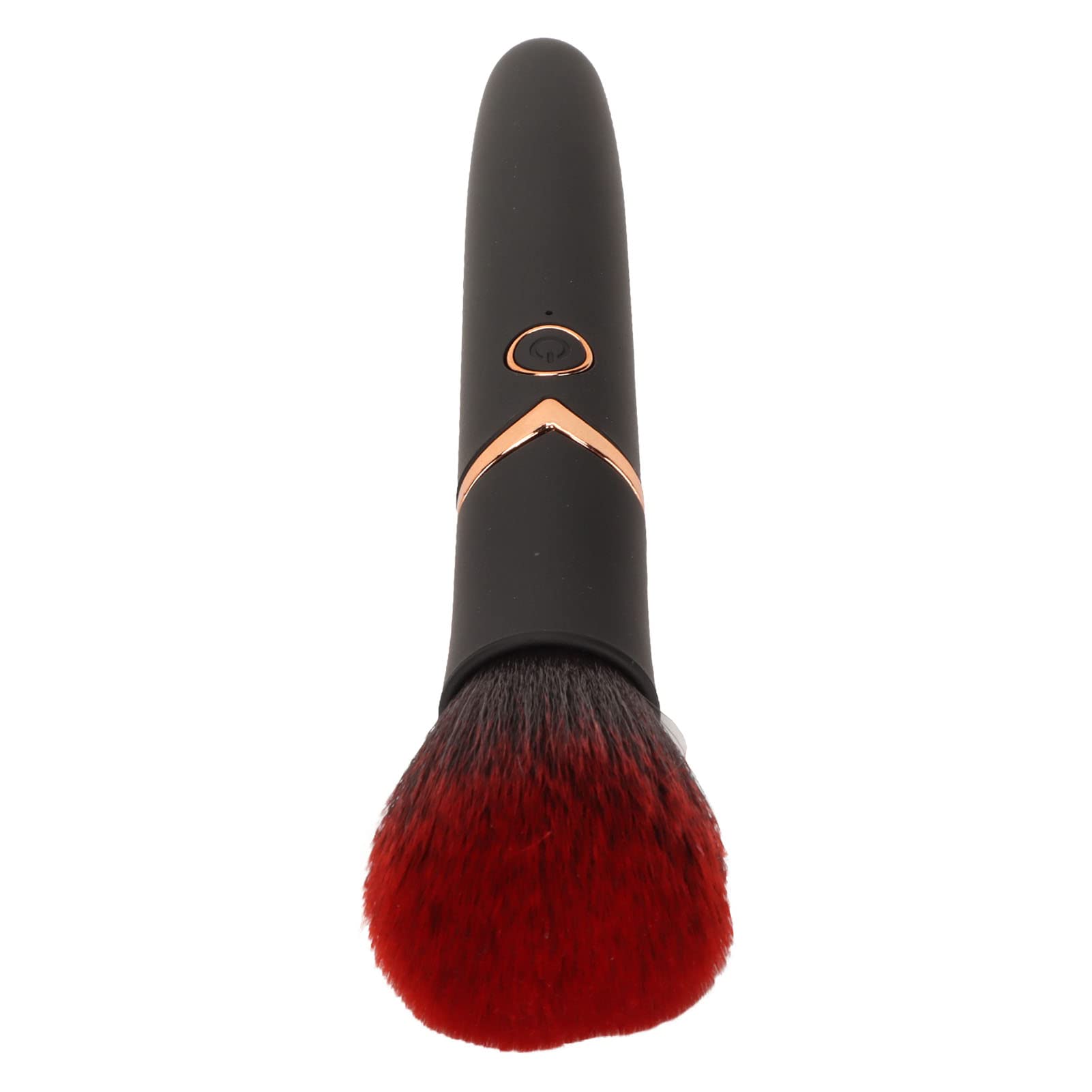 Brosse de maquillage rechargeable, brosse électrique à 10 vitesses pour fond de teint et poudre libre, étanche pour crème liquide (Tête ronde noire)