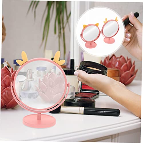 Ipetboom 2pcs Espejo Maquillaje Portátil de Mesa miniatura 4