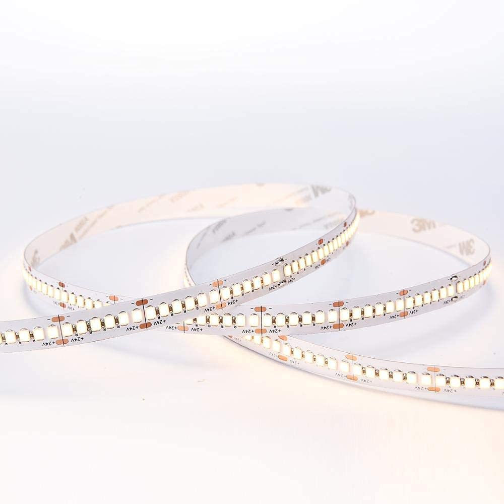 Strip HP LED 96W 24Vdc 5 METRI 1200 -LED- effetto luce continua colre bianco IP20 altissima luminosità fino a 7000 LM (4000K)