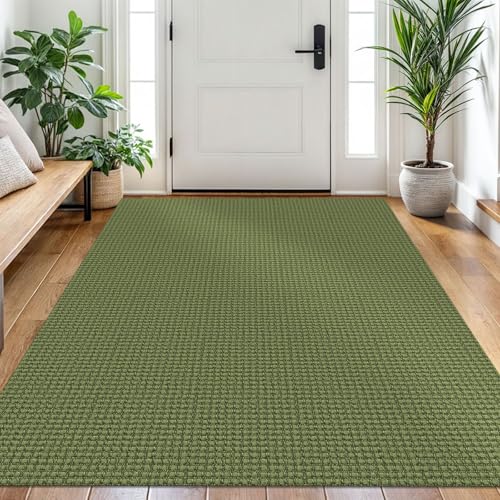 EARTHALL Woven Area Rug 4x6 Ft Washable Rugs for Entryway