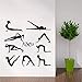 Stickers muraux en vinyle décoration murale autocollants de bricolage beauté Pilates Art Yoga chambre autocollant décalcomanie 58x60 cm