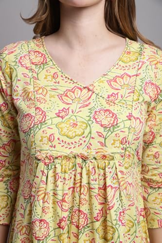 Image of Rajnandini Women's Pure Cambric Cotton Printed Mini Western Dress (Jopljpr307-P)