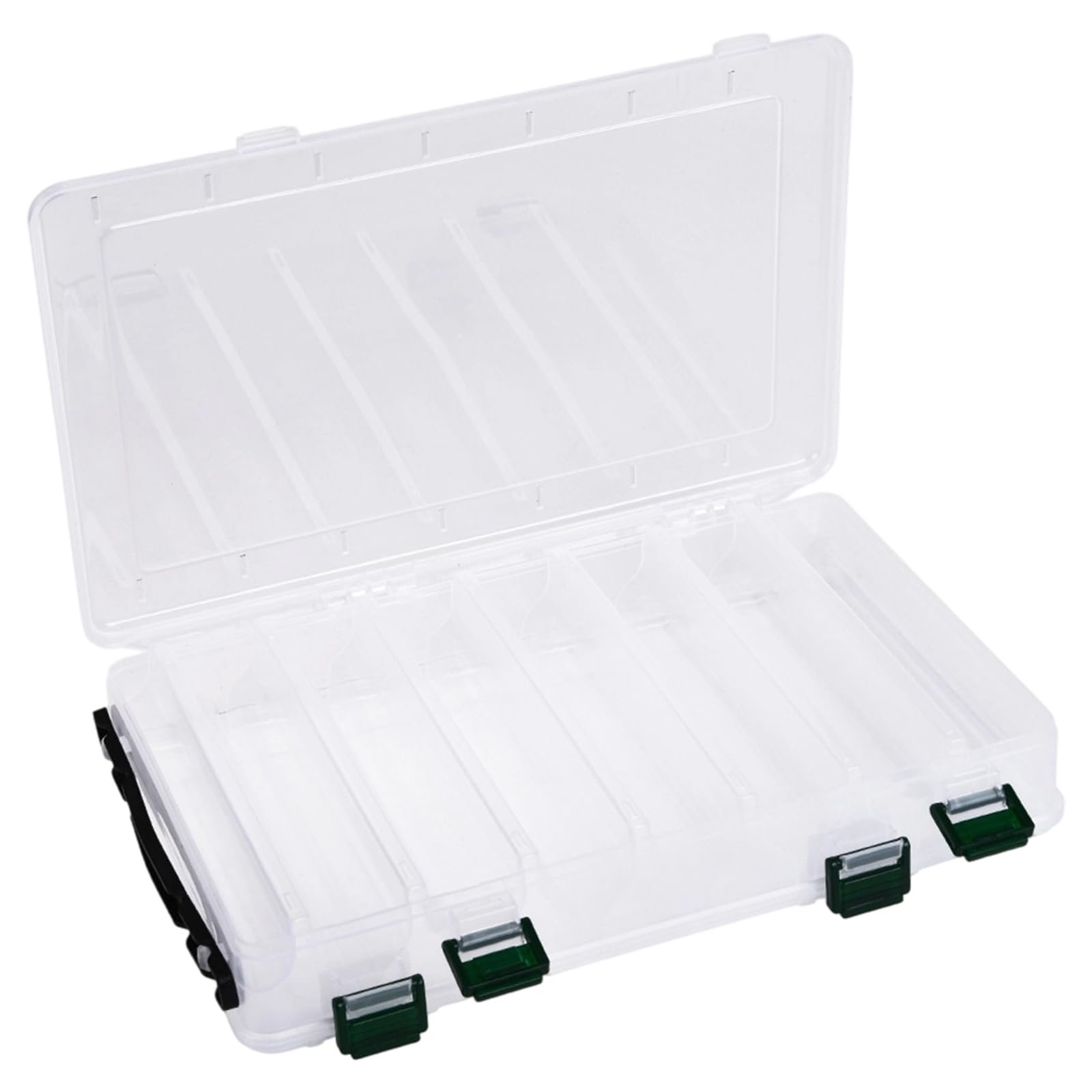 Multiple Compartment Waterproofed Fishing Tackle Storage Box for Lures Accessories and Fishing Gear Adjustable Compartment Box