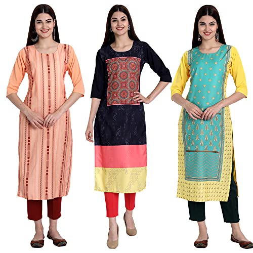 Image of Women's Crepe Straight Kurta