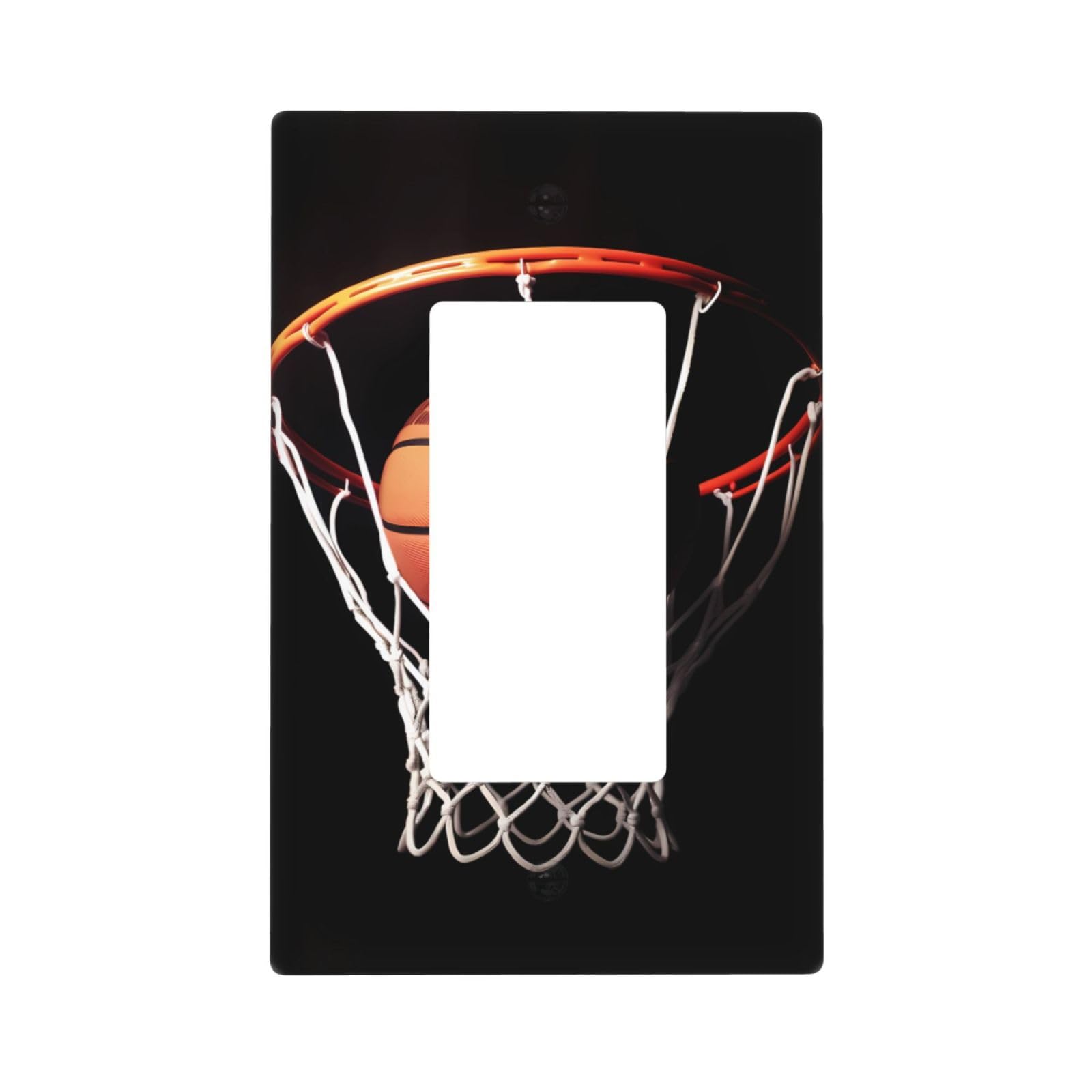 Decorator Wall Plate 1 Gang Light Switch Covers Decorator Receptacle Outlet Covers Basketball Wall Plates for Electrical Outlets Plug Cover Single Rocker Switch Plates
