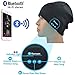 Produktbild ONX3 Schwarz Wireless Beanie Hats Cap Smart Winter Strickmütze V4.1 Musikalische Kopfhörer Kopfhörer mit 2 Lautsprechern Unisex Unique Christmas Tech Gifts Kompatibel mit Archos Oxygen 57