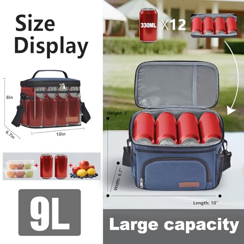 Image of ExtraCharm Insulated Lunch Bag (9 Litre, 15 kg, Grey), Office Tiffin Bags for Men and Women, Hot & Cold Travel Lunch Box for Men, Tiffin Box & Bottles, Lunch Bag for Office, Picnic Bag (Nylon)