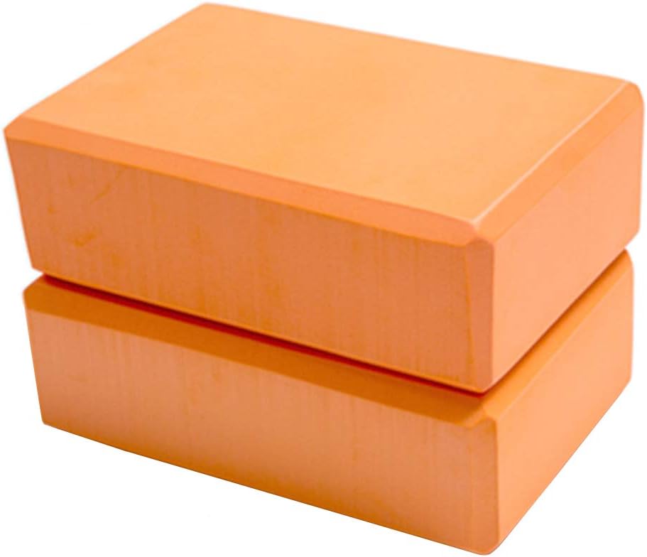 Set of 2 Yoga Blocks EVA Foam Exercise Bricks Provides Stability Balance and Support Improve Strength – 9 x 6x 3 inches
