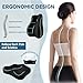 JIPORIER Seat Cushion & Lumbar Support Pillow Set,Memory Foam Office Chair Cushion for Tailbone Pain, Non-Slip Back Support for Car,Desk,Gaming Chair,Wheelchair, Breathable & Machine Washable
