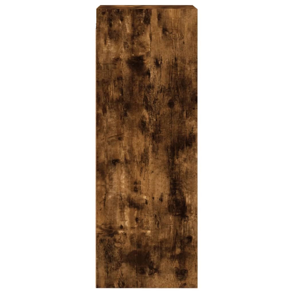 vidaXL Mobile a Muro con Ante in Vetro Rovere Fumo 35x37x100 cm