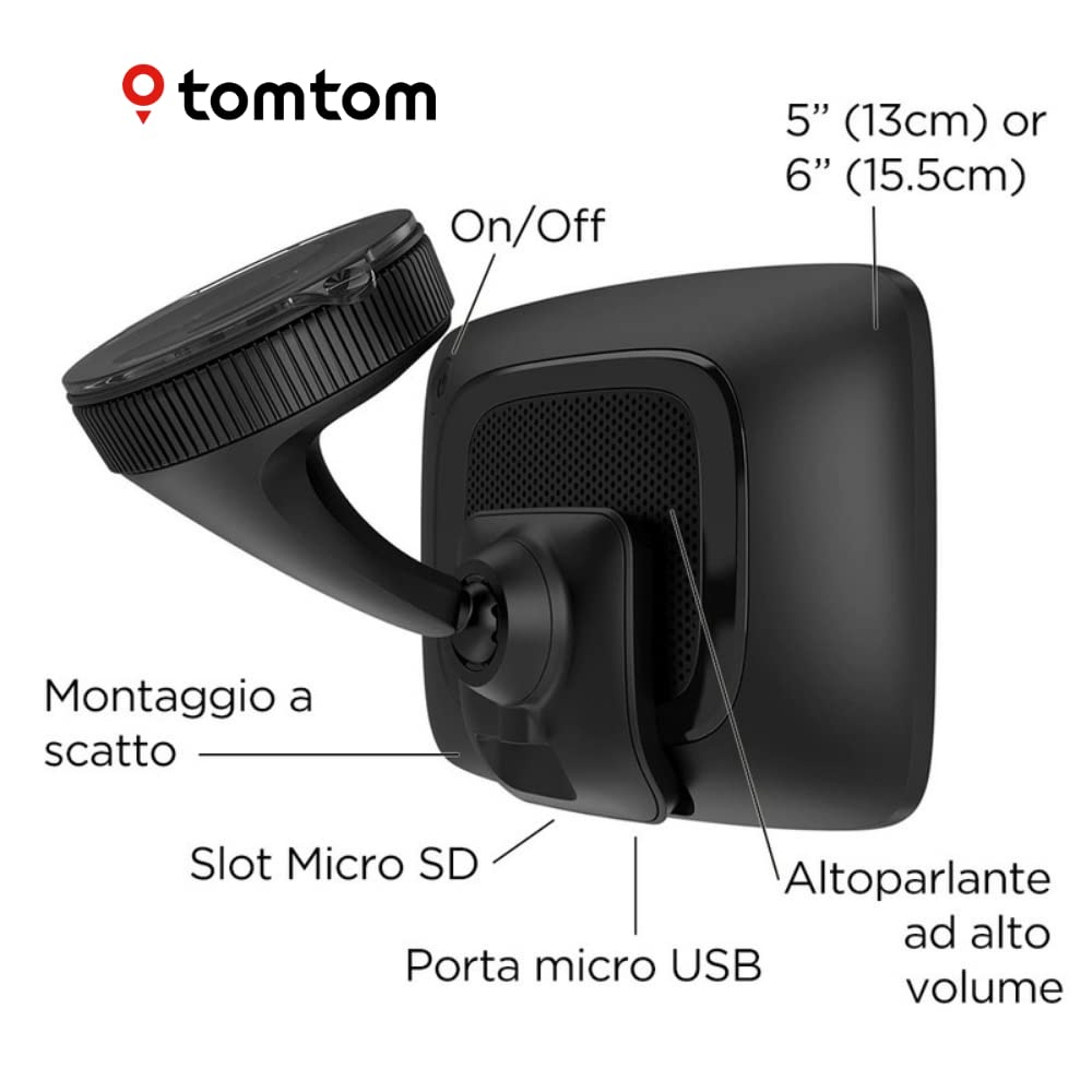 TomTom GPS GO Essential - 5 Pouces, Évitez des embouteillages grâce à TomTom trafic, mises à Jour des Cartes Europe, mises à Jour Via Wi-FI (Reconditionné)