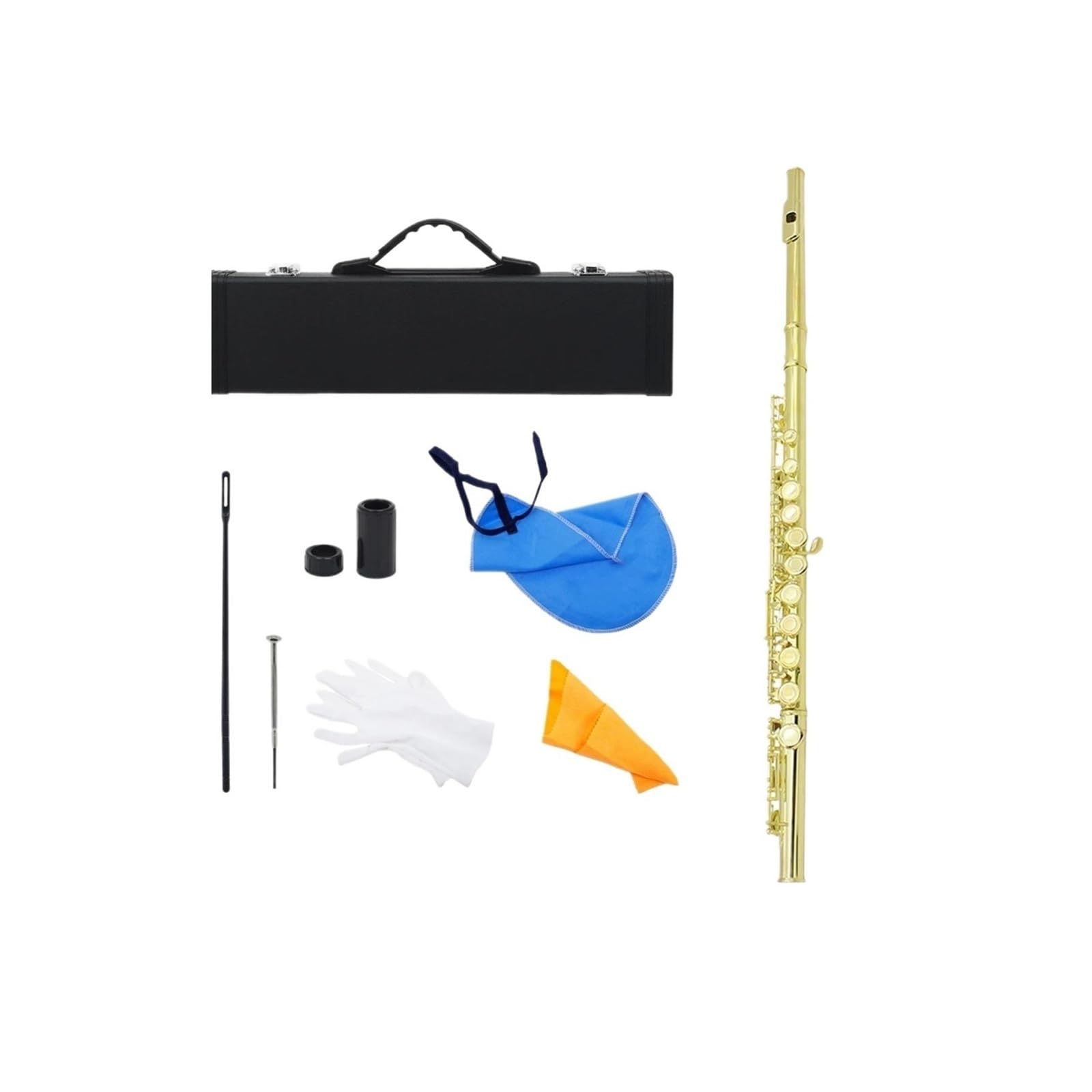 Flet 16 Otworowy Flet Zamknięty W Tonacji C Srebrno Miedziany Profesjonalny Instrument Dęty Drewniany(3/4)