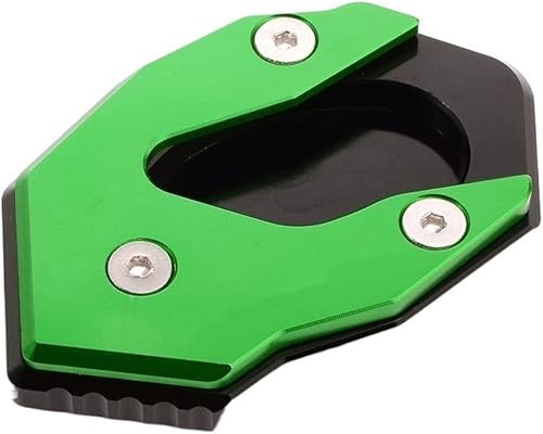 Soporte de extensión para motocicleta, soporte lateral compatible con Kawasaki Versys 300 Versys X300 Versys X250 (color verde negro)
