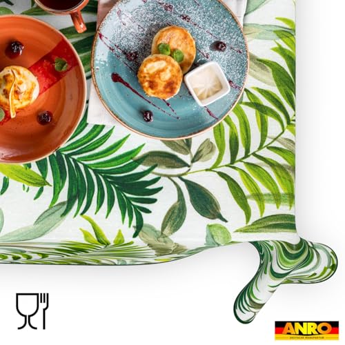 Nappe de table imperméable ANRO 240x140 nappe rectangulaire lavable motif palmier exotique - 6
