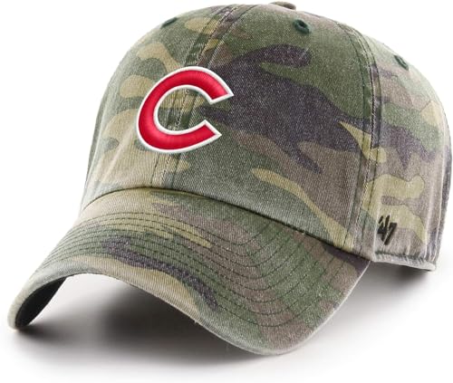 47 MLB Unisex-Adult Camo Clean Up Adjustable Hat Cap One Size (US Alpha One Size Chicago Cubs)