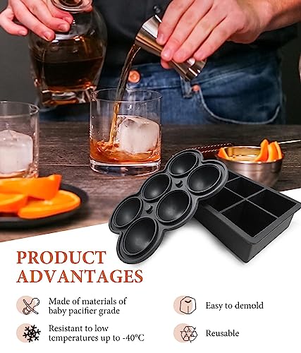 Moldes de hielo de silicona con tapa set 3 piezas miniatura 7