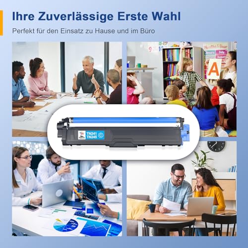Palmtree TN241 TN245 Toner Kompatibel für Brother TN-241 TN-245 für Brother MFC 9332CDW Toner DCP 9022CDW MFC-9142CDN HL-3142CW DCP-9022CDW MFC-9332CDW DCP-9020CDW HL-3152CDW HL-3140CW (5er-Pack)