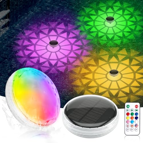 Lumière piscine hors sol rechargeable, lampe flottante étanche avec télécommande 3 modes
