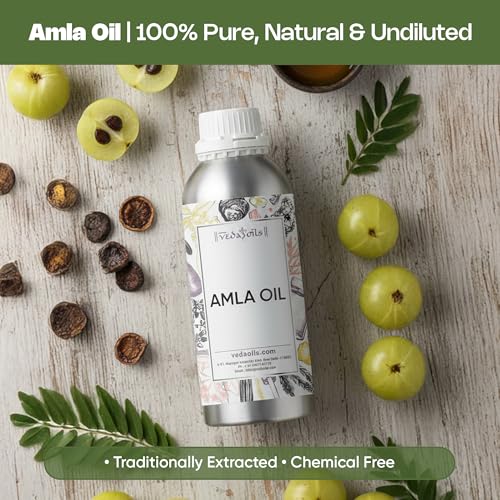 Image of VedaOils Amla Hair Oil 100ml | For Strong, Long and Thick hair | Nourishes Scalp | Controls Hair Fall, Strengthens Hair & Promotes Hair Growth