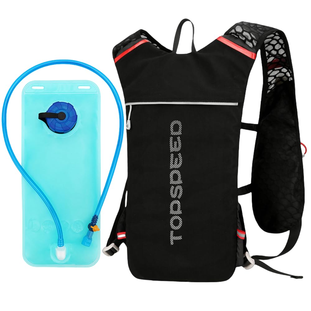 5L Lightweight Hydration Backpack,Running Vest,Backpack Hydration Vest,Hydration Pack,with Reflective Strips,Cycling Backpack for Men Women,with 1 Pcs 2L hydration bladder