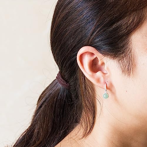 Philip Jones Green Aventurine Drop Earrings - Image 3