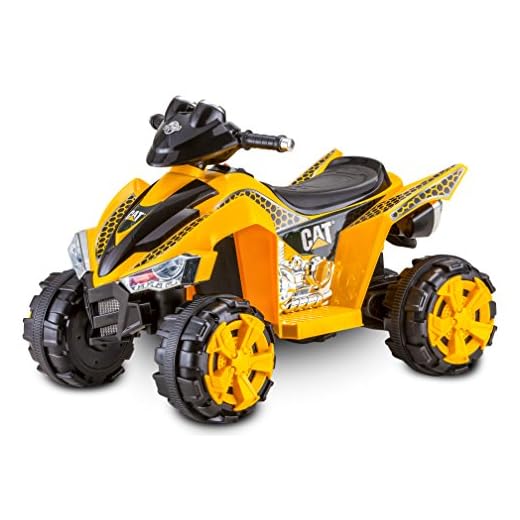 Kid Trax Caterpillar ATV Toddler Ride On Toy, 6 Volt Battery, 3-5 Years, Max Rider Weight of 60 lbs, Single Rider, CAT ATV