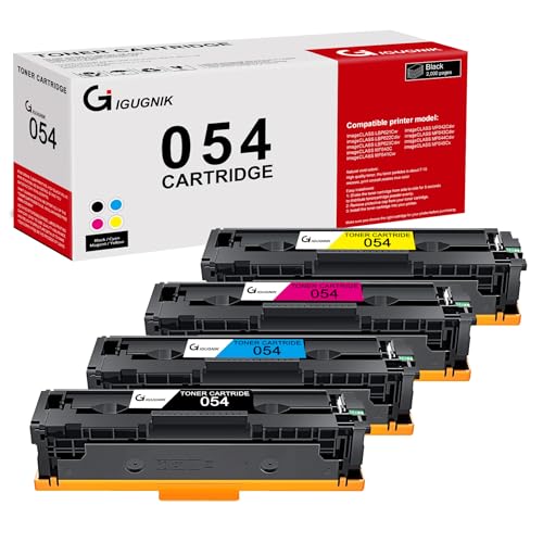 4 Pack 054 Toner Cartridge Set: Compatible 054 CRG-054 with chip Replacement for Canon 054 MF642Cdw MF644Cdw LBP622Cdw LBP623Cdw MF641Cdw Printer (BK/C/M/Y)