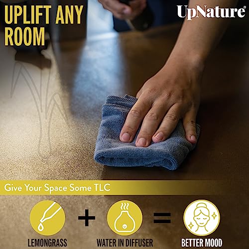 Upnature Lemongrass Essential Oil - 100% Natural & Pure, Undiluted, Premium Quality Aromatherapy Oil- Improve Digestion, 4Oz #TOP4